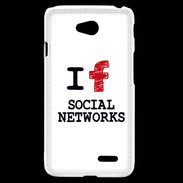 Coque LG L70 I love Social Net