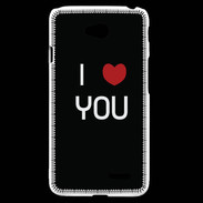 Coque LG L70 I love you noir
