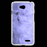 Coque LG L70 Effet de plumes bleues PR