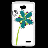 Coque LG L70 fleurs 2