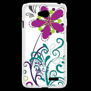 Coque LG L70 motif floral bleu