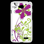 Coque LG L70 motif floral vert