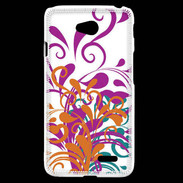 Coque LG L70 motif floral orange