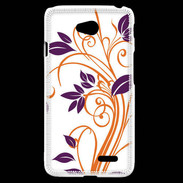 Coque LG L70 motif flora violet