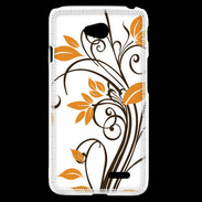 Coque LG L70 motif floral marron