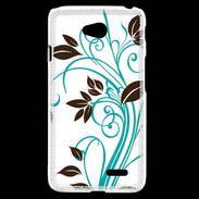 Coque LG L70 motif floral bleu clair