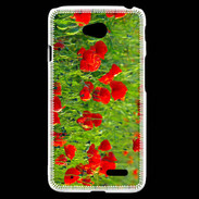 Coque LG L70 DP champs de coquelicots