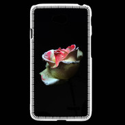 Coque LG L70 Belle rose sur fond noir PR