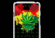 Coque LG L70 Feuille de cannabis et cœur Rasta
