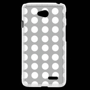 Coque LG L70 pois gris & blanc
