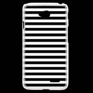 Coque LG L70 rayures noires et blanches