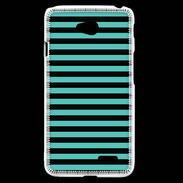 Coque LG L70 rayures noires et bleues