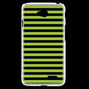 Coque LG L70 rayures noires et vertes
