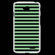 Coque LG L70 rayures vert d'eau et noires
