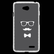 Coque LG L70 moustache & noeud 2