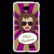 Coque LG L70 Miss business Chatain