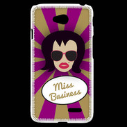 Coque LG L70 Miss business Brune