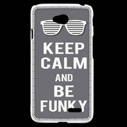 Coque LG L70 Keep Calm Funky Gris