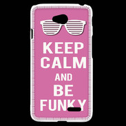 Coque LG L70 Keep Calm Funky Rose