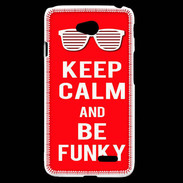 Coque LG L70 Keep Calm Funky Rouge