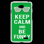Coque LG L70 Keep Calm Funky Vert