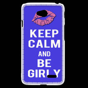 Coque LG L70 Keep Calm Girly Bleu