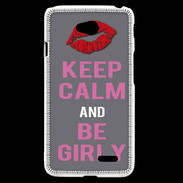 Coque LG L70 Keep Calm Girl Gris