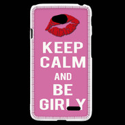 Coque LG L70 Keep Calm Girly Rose