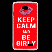 Coque LG L70 Keep calm Girly Rouge