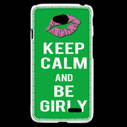 Coque LG L70 Keep Calm Girly Vert