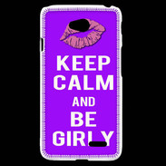 Coque LG L70 Keep Calm Girly Violet