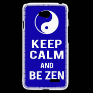 Coque LG L70 Keep Calm Be Zen Bleu