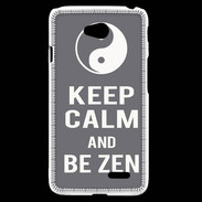 Coque LG L70 Keep Calm Be Zen Gris
