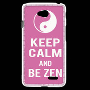 Coque LG L70 Keep Calm Be Zen Rose