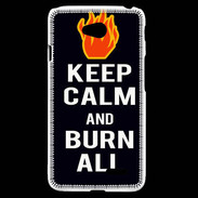 Coque LG L70 Keep Calm Burn Noir