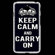 Coque LG L70 Keep Calm Carry on Noir