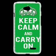 Coque LG L70 Keep Calm Carry on Vert