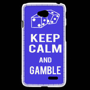 Coque LG L70 Keep Calm Gamble Bleu