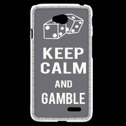 Coque LG L70 Keep Calm Gamble Gris