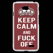 Coque LG L70 Keep Calm Fuck Off Brique