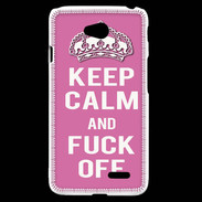 Coque LG L70 Keep Calm Fuck Off Rose