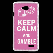 Coque LG L70 Keep Calm Gamble Rose