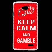 Coque LG L70 Keep Calm Gamble Rouge