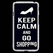 Coque LG L70 Keep Calm Go Shopping Noir