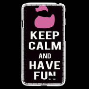 Coque LG L70 Keep Calm Have fun Noir