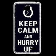 Coque LG L70 Keep Calm Hurry up Noir