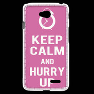 Coque LG L70 Keep Calm Hurry up Rose