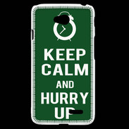 Coque LG L70 Keep Calm Hurry up Vert
