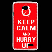 Coque LG L70 Keep Calm Hurry up Rouge