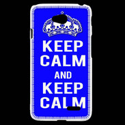 Coque LG L70 Keep Calm Bleu